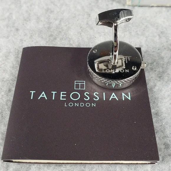 Tateossian London Mechanical‎ Cufflinks Sterling Silver Watch Movement Steampunk